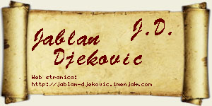 Jablan Đeković vizit kartica